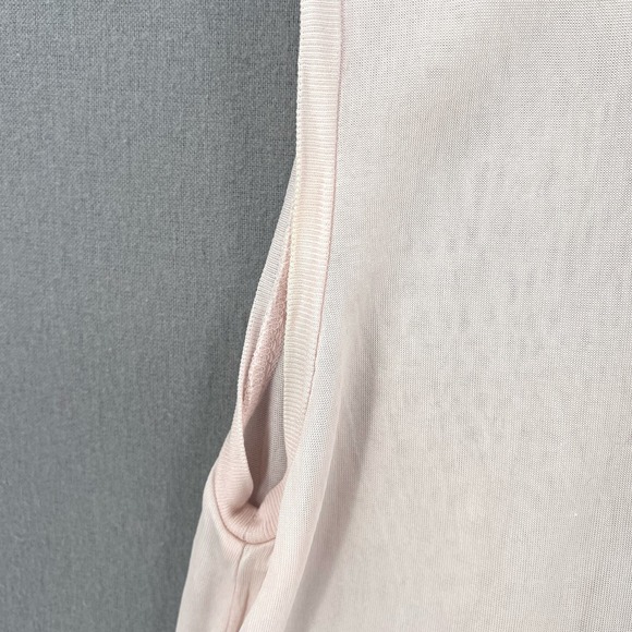 EQUIPEMENT Shirt Womens Small Light Pink Sheer Drapey Crew Neck Muscle tee Tank - Picture 11 of 15